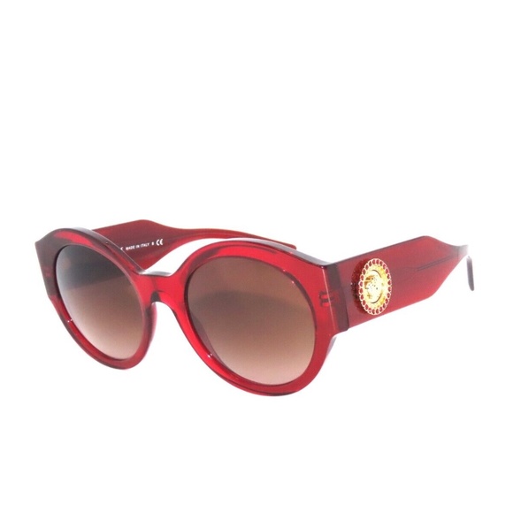Versace 4380B 388/13 Burgundy Brown Gradient Sunglasses Round 4380